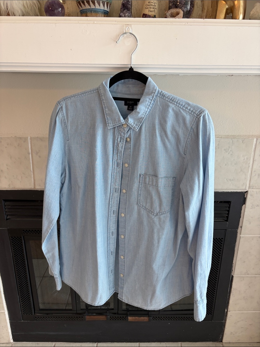 J. Crew Light Blue Denim Button-Down Shirt